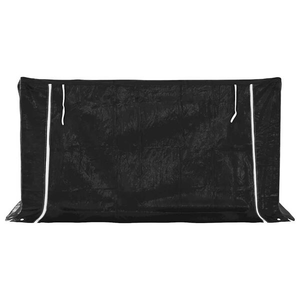 vidaxL Rastrelliera Legna con Copertura Antipioggia Acciaio Zincato