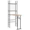 vidaXL Set Tavolo e Sedie Pieghevoli con Scaffale 3 pz MDF e Acciaio