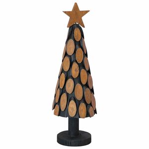 vidaXL Albero di Natale Marrone 61 cm Legno massello di teak