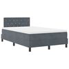 vidaXL Letto a molle con materasso Grigio scuro 120 x 190 cm Velluto