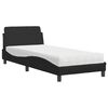 vidaXL Letto con Materasso Dover Nero 90x200 cm in Similpelle