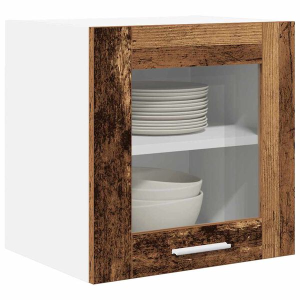 vidaXL Armadio pensile con porta 2 pcs Legno vecchio 40 x 31 x 40 cm