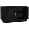 vidaXL Mobile Porta TV Nero 70x34x40 cm in Legno Massello di Pino
