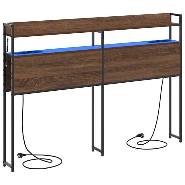 vidaXL Testiera con testiera Rovere marrone 150 cm Legno multistrato