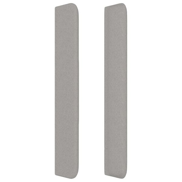 vidaXL Testiera ad Orecchio Grigio Chiaro 203x16x118/128 cm in Tessuto