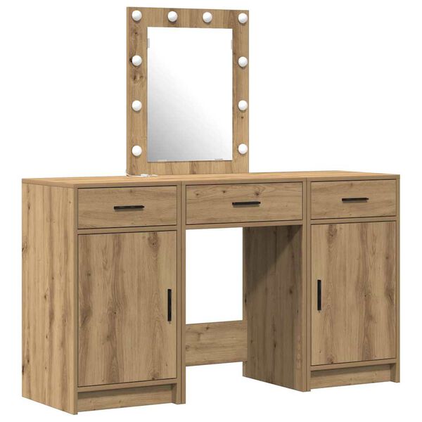 vidaXL Tavolo da Trucco Marrone 50 x 41 x 135 cm Legno multistrato