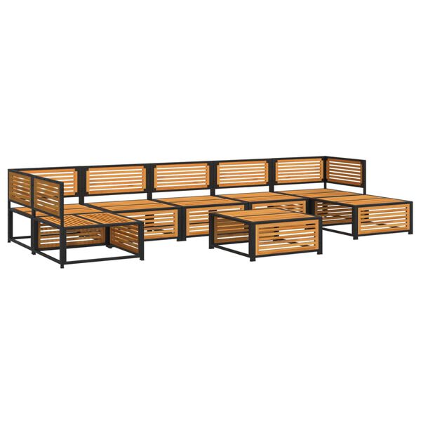 vidaXL Set Divano da Giardino 8pz con Cuscini Legno Massello di Acacia