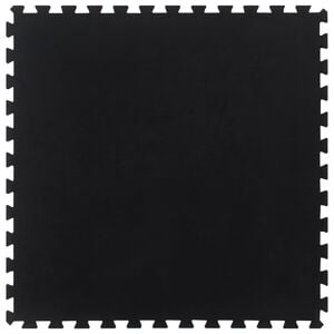 vidaXL Piastrella per Pavimenti in Gomma Nera 12 mm 100x100 cm
