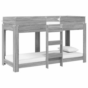 vidaXL Letto a Castello per Bambini Grigio Sonoma 75 x 190 cm