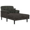 vidaXL Chaise longue Antracite Tessuto in velluto a coste