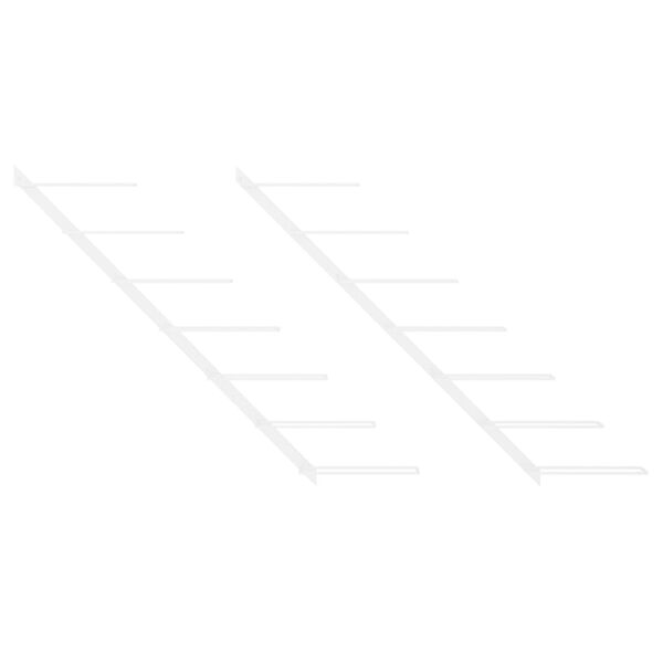 vidaXL Portavini da Parete per 7 Bottiglie 2 pz Metallo Bianco