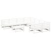 vidaXL Set Divani da Giardino 9 pz Bianco in Legno Massello di Pino