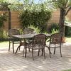 vidaXL Set da Pranzo per Giardino 5 pcs Bronzo Alluminio