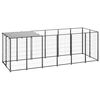 vidaXL Gabbia per Cani Nera 330x110x110 cm in Acciaio