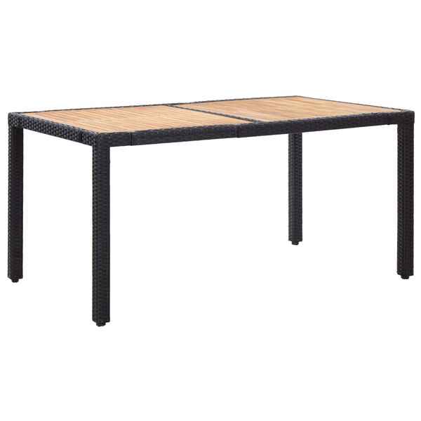 vidaXL Set da Pranzo da Giardino 7 pz con Cuscini in Polyrattan Nero