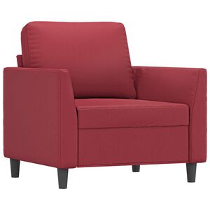 vidaXL Poltrona Rosso Vino 60 cm in Similpelle