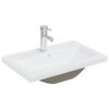 vidaXL Lavabo da Incasso con Rubinetto 61x39x18 cm in Ceramica Bianco