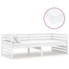 vidaXL Divano Letto con Materasso 90x200 cm Bianco in Legno di Pino