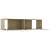 vidaXL Mobile TV Bianco e Rovere Sonoma 120x30x30 cm Legno Multistrato