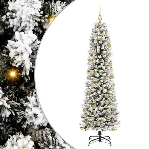 vidaXL Albero di Natale artificiale con 300 LED Bianco 210 cm