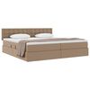 vidaXL Letto con contenitore e materasso Cappuccino 200 x 200 cm