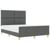 vidaXL Struttura del letto Grigio scuro 160 x 200 cm Tessuto