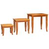 vidaXL Tavolini Nesting 3 pz Naturale 60 x 45 x 60,5 cm