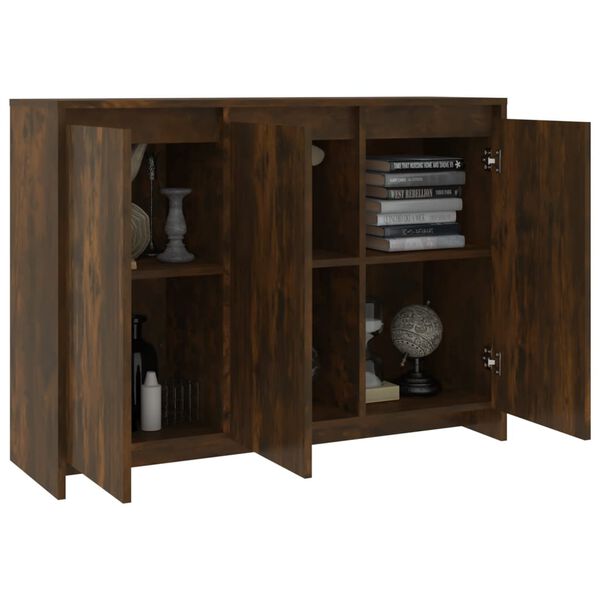 vidaXL Credenza Rovere Fumo 102x33x75 cm in Truciolato
