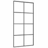 vidaXL Porta Scorrevole con Ferramenta Nera 102,5x205 cm in Vetro ESG