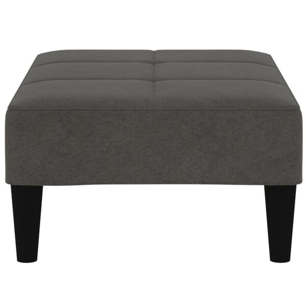 vidaXL Sgabello Grigio Scuro Tessuto in Microfibra