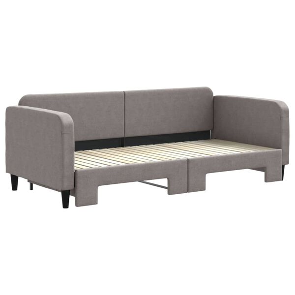 vidaXL Divano Letto con Letto Estraibile Tortora 90x200 cm in Tessuto