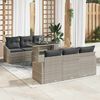 vidaXL Set Divano da Giardino 7 pcs Grigio chiaro polyrattan