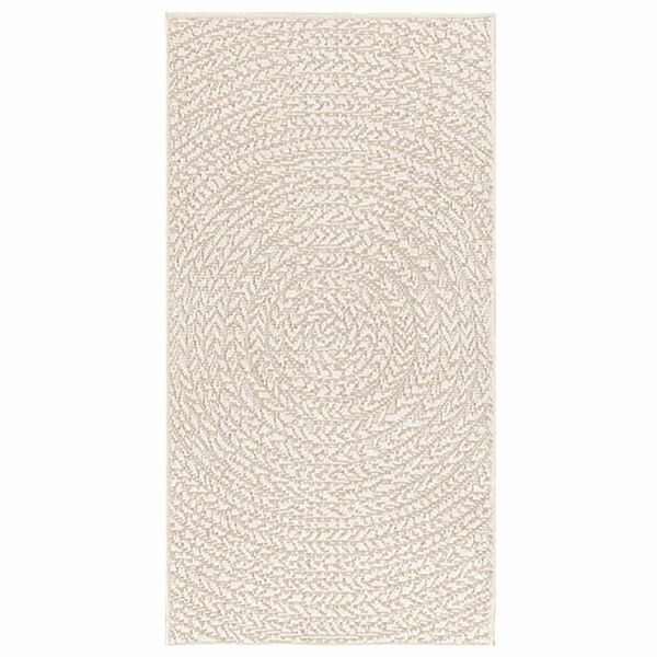 vidaXL Tappeto ZIZUR Crema 60x110 cm Aspetto Iuta Interni ed Esterni