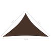 vidaXL Parasole a Vela Oxford Triangolare 2,5x2,5x3,5 m Marrone