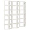 vidaXL Divisorio Ambienti 6Pannelli Bianco Legno Massello di Paulownia