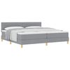 vidaXL Letto a molle con cuscino Grigio chiaro 200 x 200 cm Tessuto