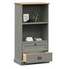 vidaXL Libreria VIGO 60x35x114,5 cm in Legno Massello di Pino Grigio