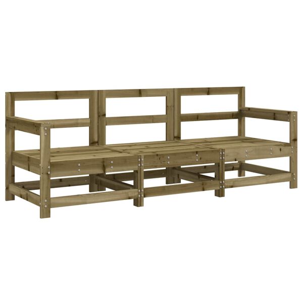 vidaXL Set Salotto da Giardino 3 pz in Legno Impregnato di Pino