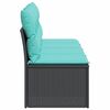vidaXL Divano da Giardino con Cuscini a 4 Posti Nero in Polyrattan