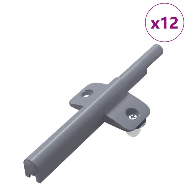 vidaXL Smorzatore a Chiusura Morbida 12 pcs Grigio 125 x 47 x 15 mm PP
