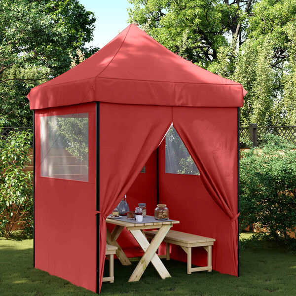 vidaXL Tenda Party Borgogna 200 x 200 x 306 cm Tessuto Oxford