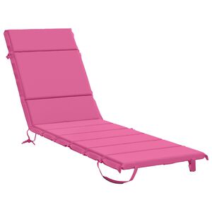 vidaXL Cuscino per Lettino GEMERT 100% Poliestere Rosa 200 x 50 x 3 cm