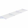 vidaXL Tettoia per Porta Grigio e Trasparente 358,5x90cm Policarbonato
