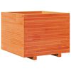 vidaXL Fioriera Giardino Marrone Cera 60x60x49,5cm Legno Massello Pino