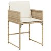vidaXL Set da Pranzo da Giardino 5 pz con Cuscini Beige in Polyrattan