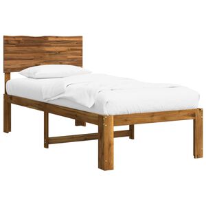 vidaXL Letto Singolo con Testiera ROSTOCK Naturale 90 x 200 cm
