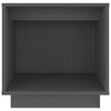 vidaXL Comodino Grigio 40x30x40 cm in Legno Massello di Pino