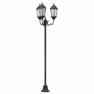 vidaXL Luce da Giardino Bronzo 57 x 49 x 241 cm Alluminio e vetro