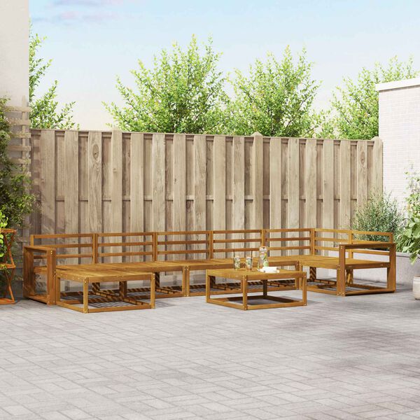 vidaXL Set di divani da esterno 8 pcs Naturale