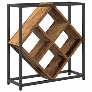 vidaXL Portabottiglie 16 bottiglie Legno ingegnerizzato Legno vecchio